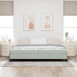 vidaXL Lit à ressorts avec matelas Gris clair 200 x 200 cm tissu
