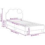 vidaXL Cadre de lit pour enfants avec tête de lit Bleu 80 x 160 cm PU