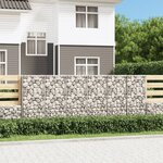 vidaXL Mur en gabion avec couvercles Acier galvanisé 300 x 50 x 100 cm