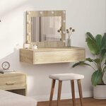 vidaXL Table de Toilette Marron 83 x 40 x 70 cm Bois d'ingénierie