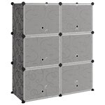 vidaXL Étagère à chaussures Noir 84 5x31x93 5 cm PP