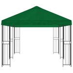vidaXL Gazebo avec murs latéraux 6 x 3 m Vert Polyester et Acier 190