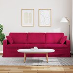 vidaXL Canapé Bordeaux 228 x 78 x 80 cm Velours