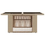 vidaXL Table de jardin relevable Beige 100 x 55 x 37 cm