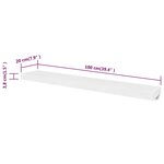 vidaXL Étagères murales 4 Pièces Blanc 100 cm