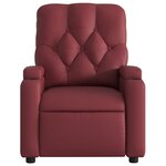 vidaXL Fauteuil de massage inclinable électrique rouge bordeaux