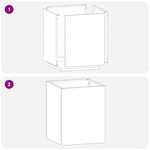 vidaXL Cache-pot de jardin Argent Acier inoxydable