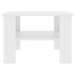 vidaXL Table basse Blanc 60x60x42 cm Bois d’ingénierie