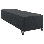vidaXL Housse de Transat Uni Noir 74 x 210 x 40 cm tissu