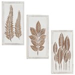 vidaXL Panneaux muraux sculptés à la main 3 Pièces MDF 40x60x1 5 cm