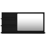 Miroir de salle de bain 3 étagères 90 x 10 5 x 45 cm aggloméré noir 02_0006954