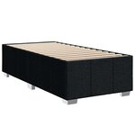vidaXL Sommier à lattes de lit et matelas Noir 80x200 cm Tissu