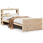 vidaXL Cadre de lit avec tête de lit sans matelas 75x190 cm