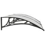 vidaXL Auvent de porte Noir et transparent 150x80 cm Polycarbonate