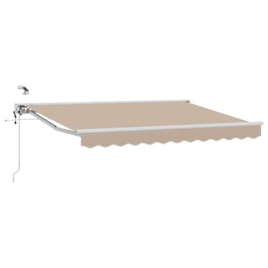 vidaXL Auvent rétractable électrique Beige et blanc 3 5 x 2 5 m