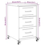 vidaXL Table de chevet jaune moutarde 36x39x59 cm acier