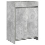 vidaXL Meuble sous lavabo de salle de bain Gris béton