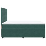vidaXL Sommier à lattes de lit et matelas Vert foncé 140x200cm Velours