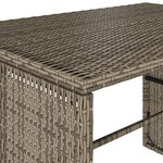 vidaXL Ensemble à manger de jardin 3 Pièces coussins gris résine tressée