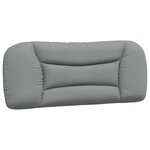 vidaXL Coussin de tête de lit Hvar gris clair 100 cm tissu