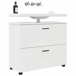 vidaXL Cabinet de salle de bain Blanc brillant 76 5 x 35 x 64 cm
