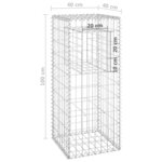vidaXL Poteau à panier de gabion 40x40x100 cm Fer