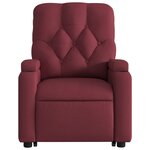 vidaXL Fauteuil inclinable électrique rouge bordeaux tissu