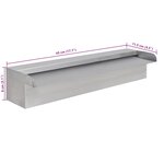 vidaXL Lame d'eau rectangulaire 45 cm Acier inoxydable pour piscine