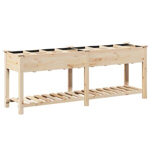 vidaXL Cache-pot de jardin avec étagère Beige 203.5 x 53 x 76.5 cm