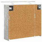 vidaXL Armoire Miroir de Salle de Bain Gris béton 73 5 x 16 x 62 5 cm