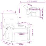 vidaXL Fauteuil de massage inclinable électrique gris similicuir