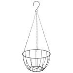 vidaXL Supports de panier suspendu avec jardinières 4 Pièces noir acier