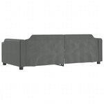 vidaXL Lit de jour avec gigogne sans matelas gris foncé 90x190 cm