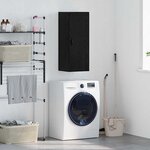 vidaXL Meuble mural Chêne noir 34 5 x 34 x 90 cm Bois d'ingénierie