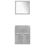 vidaXL Ensemble de meubles de salle de bain 4 Pièces gris béton