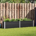 vidaXL Lit surélevé de jardin 250x50x91 cm WPC Gris