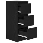 vidaXL Buffet chêne noir 29 5x34x76 cm bois d'ingénierie