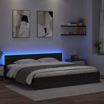 vidaXL Cadre de lit Chêne noir 200 x 200 cm Bois d'ingénierie