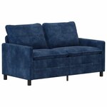 vidaXL Ensemble de Canapés 2 Pièces Bleu marine Polyester