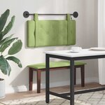 vidaXL Tête de lit suspendue Avec lumière LED Vert clair Velours