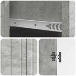 vidaXL Buffet Gris béton 66 x 34 5 x 92 cm Bois d'ingénierie
