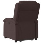 vidaXL Fauteuil inclinable électrique marron foncé tissu