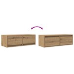 vidaXL Meuble TV 2 Pièces chêne artisanal 80x31x25 5 cm bois d'ingénierie