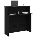 vidaXL Bureau de réception noir 100x50x103 5 cm bois d'ingénierie