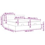 VidaXL Cadre de lit ottoman et matelas gris clair 160x200cm velours