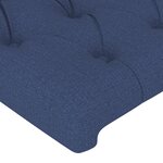 vidaXL Tête de lit Bleu 180x7x118/128 cm Tissu