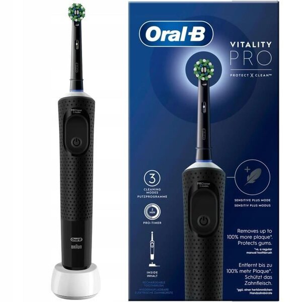 Oral-B Brosse à Dents Électrique Noire  1 Brossette