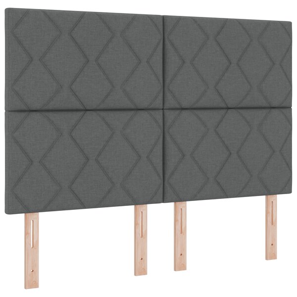 Tête de Lit vidaXL Design Blocs Diamants Gris Foncé 144 cm Tissu