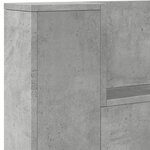 vidaXL Armoire tête de lit avec LED gris béton 140x16 5x103 5 cm