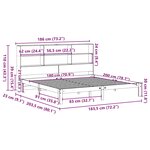 vidaXL Lit bibliothèque sans matelas cire marron 180x200 cm pin massif